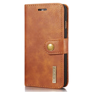 DG.MING For iPhone SE 2020 & 8 & 7  Crazy Horse Texture Horizontal Flip Detachable Magnetic Protective Case with Holder & Card Slots & Wallet(Brown)