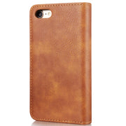 DG.MING For iPhone SE 2020 & 8 & 7  Crazy Horse Texture Horizontal Flip Detachable Magnetic Protective Case with Holder & Card Slots & Wallet(Brown)