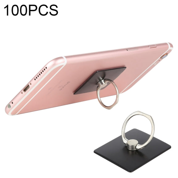 100 PCS Universal Finger Ring Mobile Phone Holder Stand(Black)