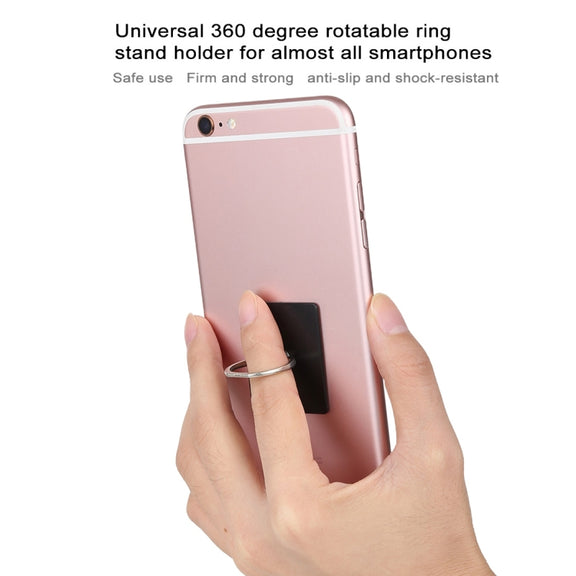 100 PCS Universal Finger Ring Mobile Phone Holder Stand(Black)