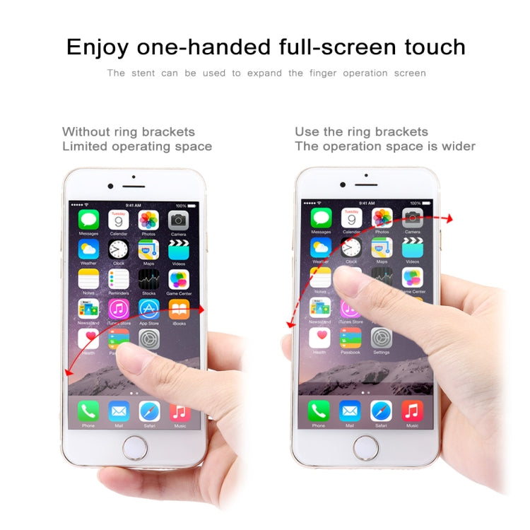 100 PCS Universal Finger Ring Mobile Phone Holder Stand(Black)