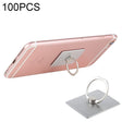 100 PCS Universal Finger Ring Mobile Phone Holder Stand(Silver) - Ring Holder by PMC TechLife | Online Shopping South Africa | PMC TechLife