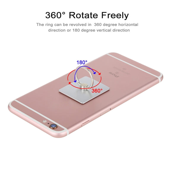 100 PCS Universal Finger Ring Mobile Phone Holder Stand(Silver)