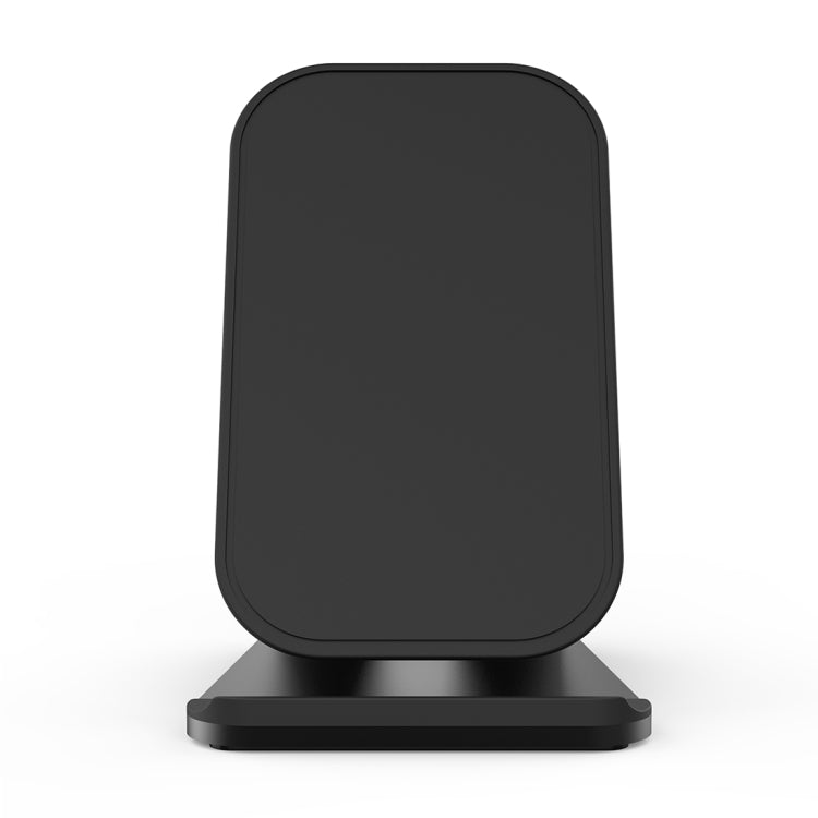 HAMTOD M5 15W Intelligent Dual Coil Design Qi Standard Holder Wireless Charger with Indicator Light, Support Fast Charging(Black)
