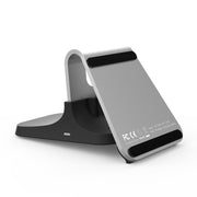 HAMTOD M5 15W Intelligent Dual Coil Design Qi Standard Holder Wireless Charger with Indicator Light, Support Fast Charging(Silver)