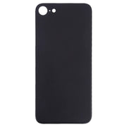 Easy Replacement Big Camera Hole Glass Back Battery Cover with Adhesive for iPhone 8(Black)