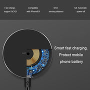 GY-68 Ultra-Thin Aluminum Alloy Wireless Fast Charging Qi Charger Pad(Black Red)