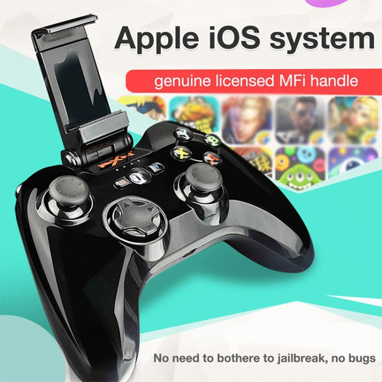 PXN PXN-6603 MFI Mobile Phone Wireless Bluetooth Game Handle Controller, Compatible with iOS System(Black)