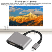 7565S 8 Pin to HDMI HDTV Projector Video Adapter Cable for iPad(Grey)