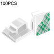 HG2392 100 PCS Desktop Data Cable Organizer Fixing Clip, Gum Type: Green and White(White) - Cable Organizer by PMC TechLife | Online Shopping South Africa | PMC TechLife