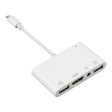 4 in 1 8 Pin to Dual USB + 3.5mm AUX + HDMI OTG Audio Digital AV Adapter - Converter & Adapter by PMC TechLife | Online Shopping South Africa | PMC TechLife