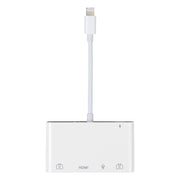 4 in 1 8 Pin to Dual USB + 3.5mm AUX + HDMI OTG Audio Digital AV Adapter