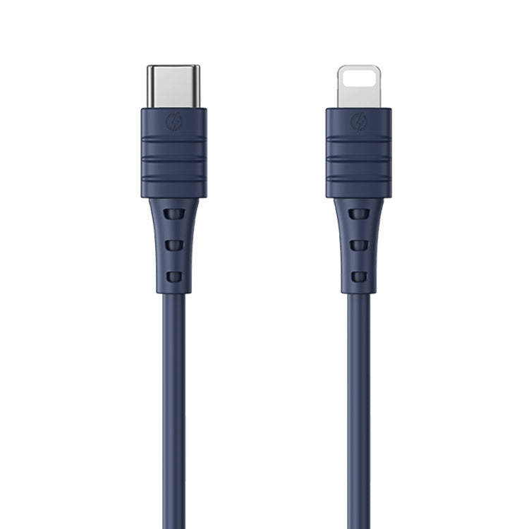 REMAX RC-068i PD 20W Type-C / USB-C to 8 Pin High Elastic TPE Fast Charging Data Cable, Length: 1m(Blue)