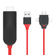 MiraScreen L7-8 3 in 1 8 Pin + Micro USB + USB-C / Type-C to HDMI Video Converter Cable, Cable Length: 2m - Video & Audio Cable by PMC TechLife | Online Shopping South Africa | PMC TechLife