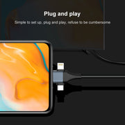 P8J Aluminum 3 in 1 8 Pin + Micro USB + USB-C / Type-C to HDTV Cable, Cable Length: 2m