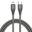 ADC-009 USB-C / Type-C to 8 Pin Zinc Alloy Hose Fast Charging Data Cable, Cable Length: 1m (Gun Metal) - 2 in 1 Cable by PMC TechLife | Online Shopping South Africa | PMC TechLife