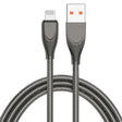 ADC-009 USB to 8 Pin Zinc Alloy Hose Fast Charging Data Cable, Cable Length: 1m (Gun Metal) - Normal Style Cable by PMC TechLife | Online Shopping South Africa | PMC TechLife