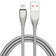 ADC-009 USB to 8 Pin Zinc Alloy Hose Fast Charging Data Cable, Cable Length: 1m (Silver) - Normal Style Cable by PMC TechLife | Online Shopping South Africa | PMC TechLife