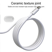 IVON CA70 8 Pin Fast Charging Data Cable, Length: 1m (White)