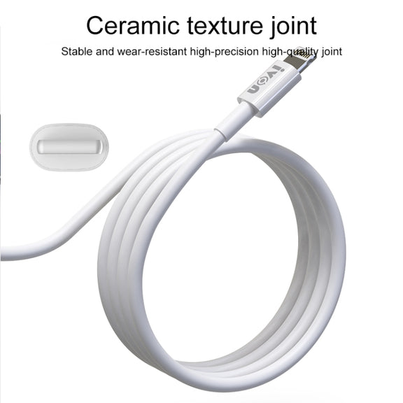 IVON CA70 8 Pin Fast Charging Data Cable, Length: 1m (White)