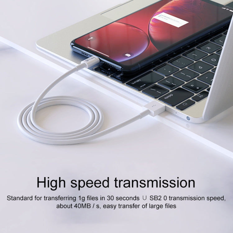 IVON CA70 8 Pin Fast Charging Data Cable, Length: 2m (White)