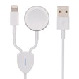 2 in 1 USB to 8 Pin + + Magnetic Watch Wireless Charger Data Cable, Cable Length: 1.2m - 2 in 1 Cable by PMC TechLife | Online Shopping South Africa | PMC TechLife