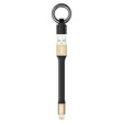 IVON CA90 2.4A USB to 8 Pin Portable Data Cable with Ring, Length: 14.5cm(Champagne Gold) - Normal Style Cable by IVON | Online Shopping South Africa | PMC TechLife