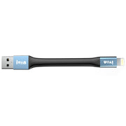IVON CA90 2.4A USB to 8 Pin Portable Data Cable with Ring, Length: 14.5cm(Dark Gray)