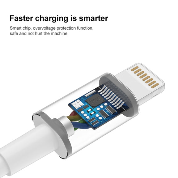 IVON CA93 20W PD USB-C / Type-C to 8 Pin TPE Fast Charging Data Cable, Cable Length: 1m