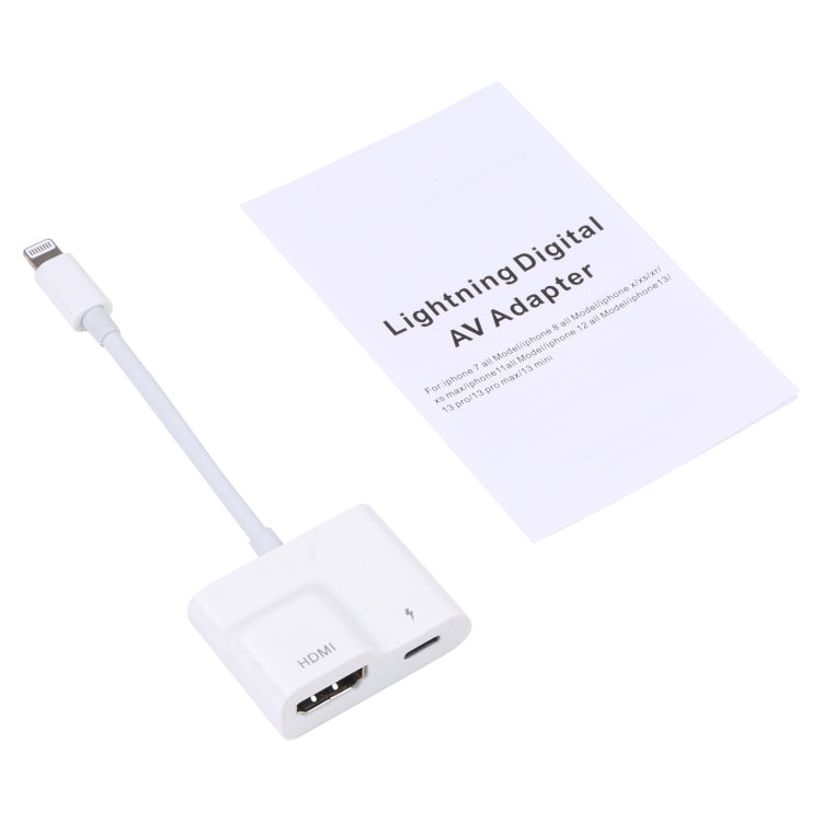 8 Pin to HDMI Digital AV Converter(White)