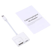 8 Pin to HDMI Digital AV Converter(White)