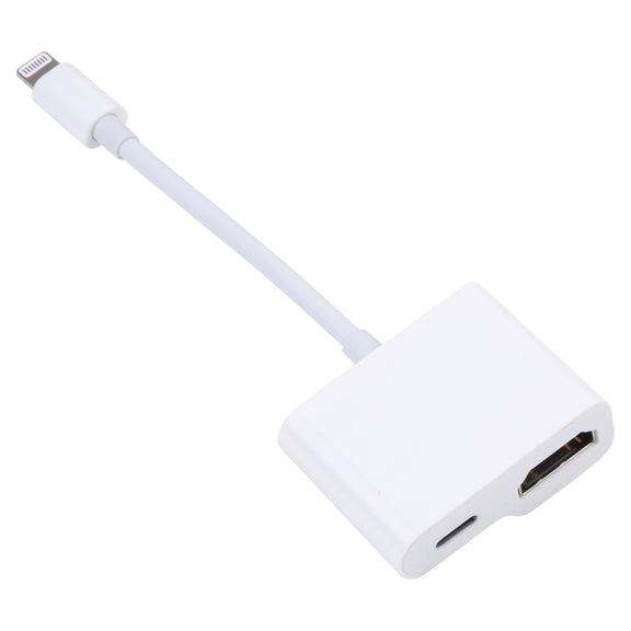 8 Pin to HDMI Digital AV Converter(White)