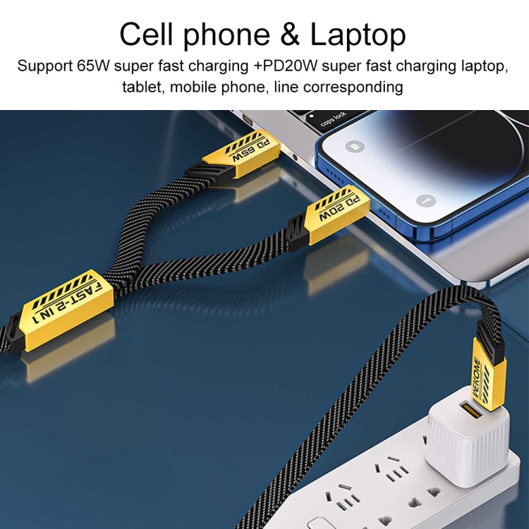 WK WDC-190a Mech Series 6A USB to USB-C/Type-C Fast Charge Data Cable, Length: 1m(Tarnish)
