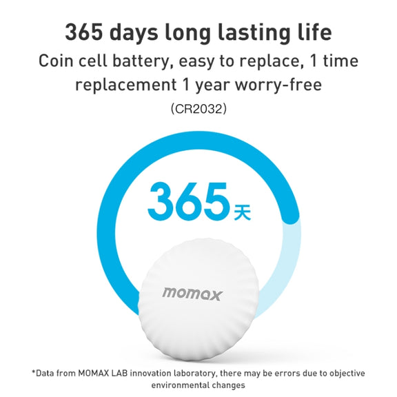 MOMAX PINTAG BR5 Wireless Positioning Anti-lost Device(White)