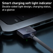 140W USB-C / Type-C to MagSafe 3 Nylon Braided Magnetic Charging Cable, Length: 2m (Blue)