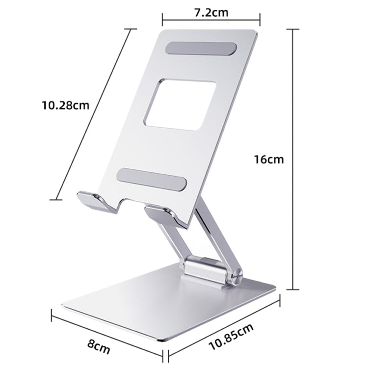 R-JUST SJ33 Aluminum Alloy Folding Phone / Tablet Stand(Silver)