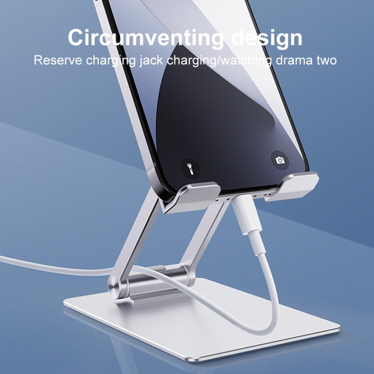 R-JUST SJ33 Aluminum Alloy Folding Phone / Tablet Stand(Silver)