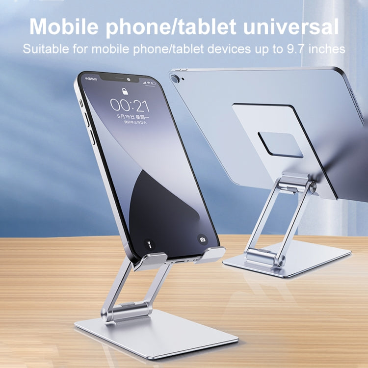R-JUST SJ33 Aluminum Alloy Folding Phone / Tablet Stand(Silver)