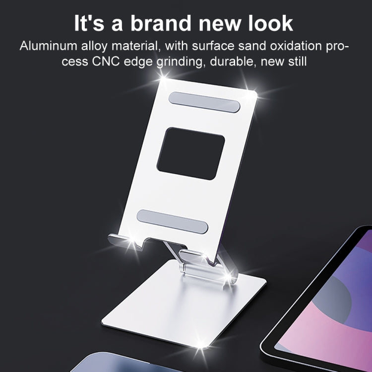 R-JUST SJ33 Aluminum Alloy Folding Phone / Tablet Stand(Silver)
