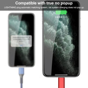 Orange Plug 3A 3 in 1 USB to Type-C / 8 Pin / Micro USB Fast Charging Cable, Cable Length: 1.2m(Red)