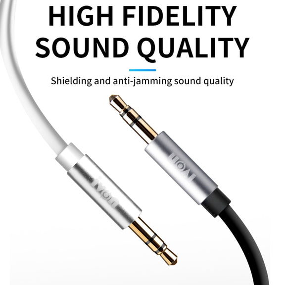 IVON CA55 3.5mm Male to Male AUX Audio Cable, Cable Length: 1m(Black)
