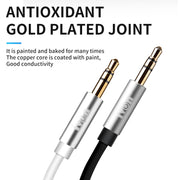 IVON CA55 3.5mm Male to Male AUX Audio Cable, Cable Length: 1m(Black)