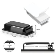 HG2613 20 PCS Desktop Data Cable Organizer Fixing Clip (Black)