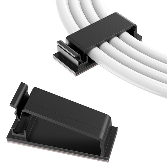 HG2613 20 PCS Desktop Data Cable Organizer Fixing Clip (White)