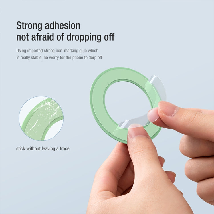 NILLKIN Portable PU Leather Magnetic Ring Sticker (Green)