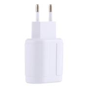 LZ-022 5V 2.4A Dual USB Ports Travel Charger, EU Plug (White)