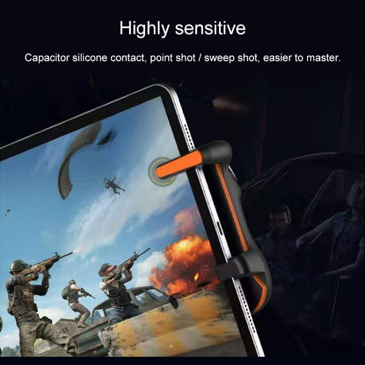 Eating Chicken One-button Burst Shooting Game Handle Controller for Tablet PC, 1 Pair (Orange)