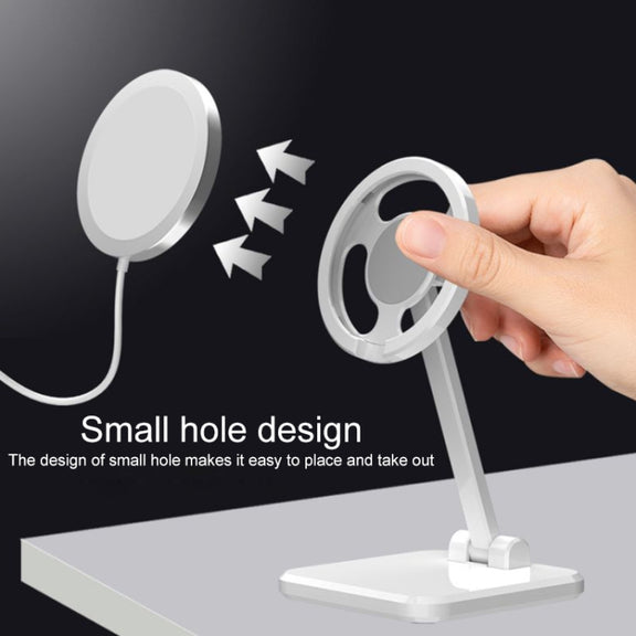 F8 Foldable Magnetic 360-degree Rotating Bracket for MagSafe Magnetic Wireless Charger (Pink)