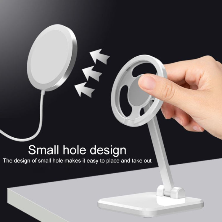 F8 Foldable Magnetic 360-degree Rotating Bracket for MagSafe Magnetic Wireless Charger (Pink)