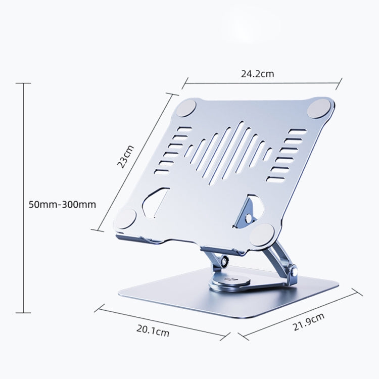 R-JUST HZ39 Triangular Swivel Lift Laptop Stand (Grey)